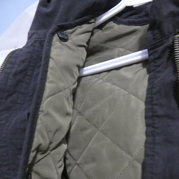 OLD NAVY | small | Hooded Faded Black Jacket | Button Out Quilted Lining | GUC - Picture 9 of 15
